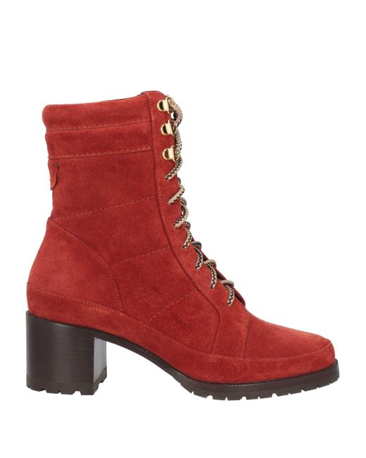 Skorpios Red Ankle Boots