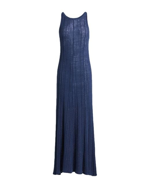 Hemisphere Blue Maxi Dress Linen