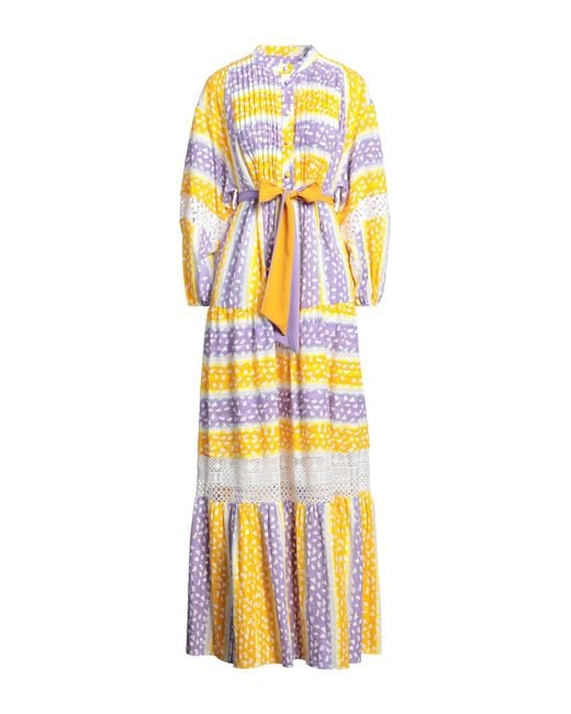 Robe longue Diane von Furstenberg en coloris Metallic