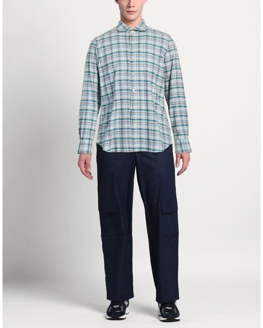 Finamore 1925 Blue Sky Shirt Cotton for men
