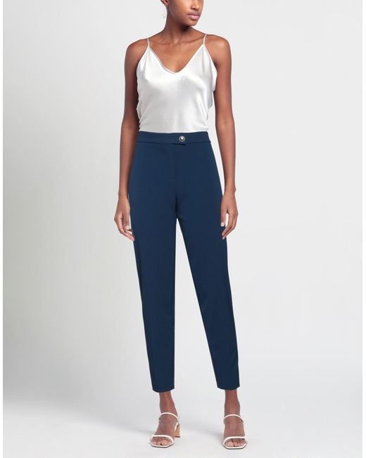 Kaos Blue Pants Polyester, Elastane