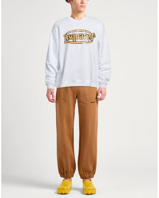 DSquared² White Sweatshirt Cotton, Elastane for men
