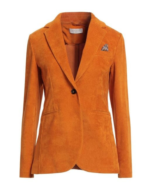 Circolo 1901 Orange Blazer Cotton, Polyester