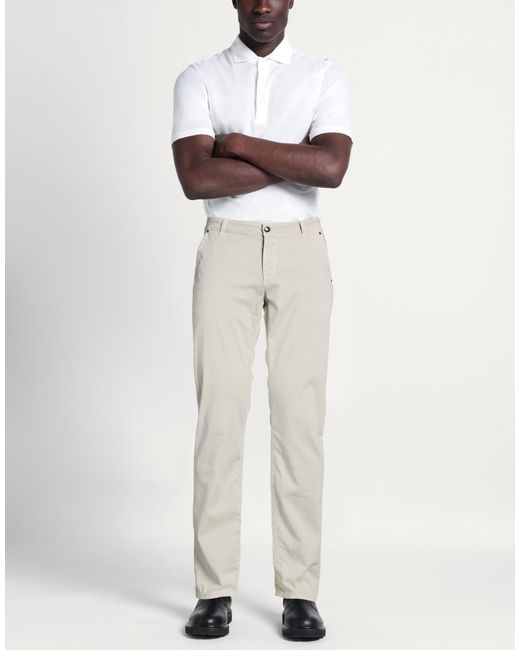 BARMAS Gray Pants Cotton, Silk, Elastane for men