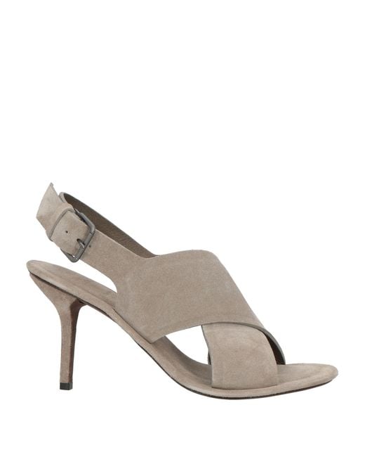 Brunello Cucinelli Gray Light Sandals Leather