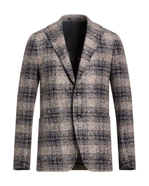Tagliatore Gray Midnight Blazer Virgin Wool, Silk, Polyester for men