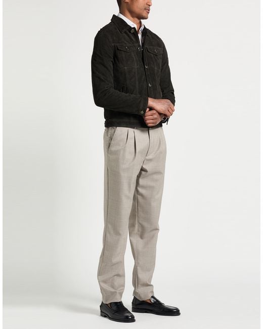 Moorer Black Dark Jacket Leather for men