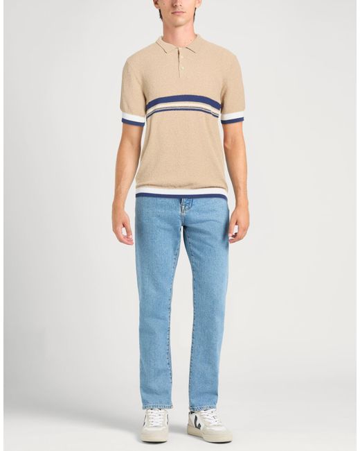 Bellwood White Sweater Cotton, Polyamide for men