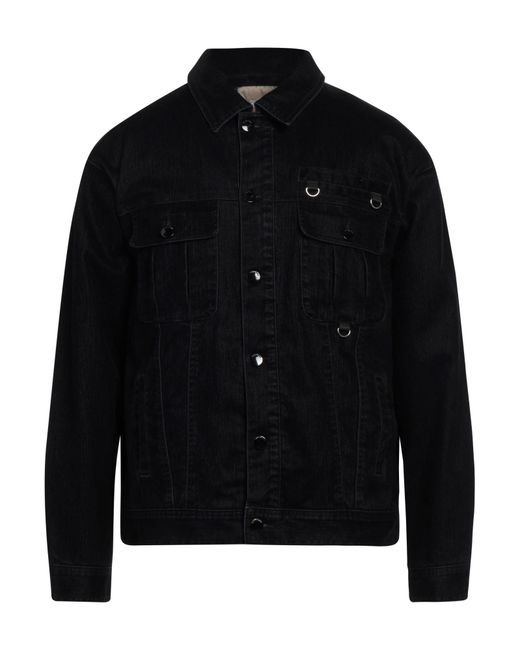 LIU REGALI Black Denim Outerwear for men