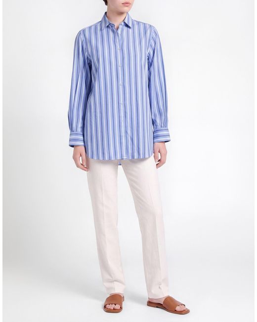 Officine Generale Blue Shirt Cotton