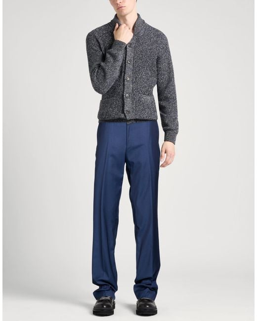 Canali Blue Pants Wool for men
