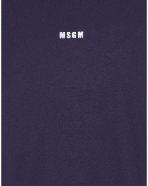 MSGM Blue T-Shirts for men