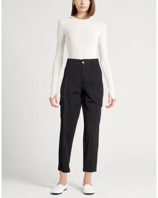 PT Torino Black Pants Cotton, Linen