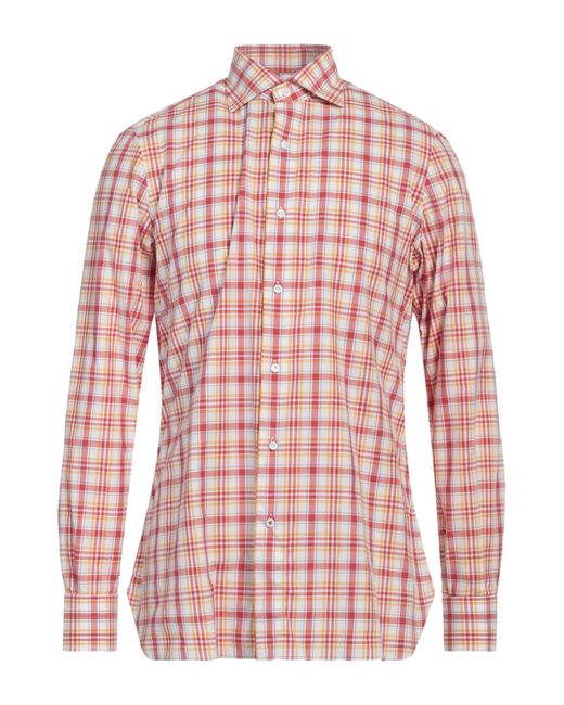 Isaia Red Shirt for men