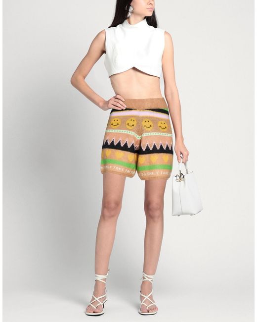 Joshua Sanders Yellow Shorts & Bermuda Shorts Polyacrylic, Superkid Mohair, Polyamide