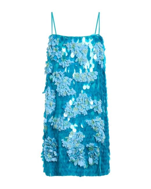 Circus Hotel Blue Mini Dress Viscose