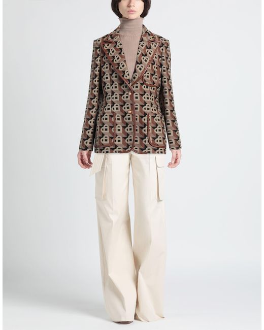 Casablanca Brown Blazer Virgin Wool, Polyamide