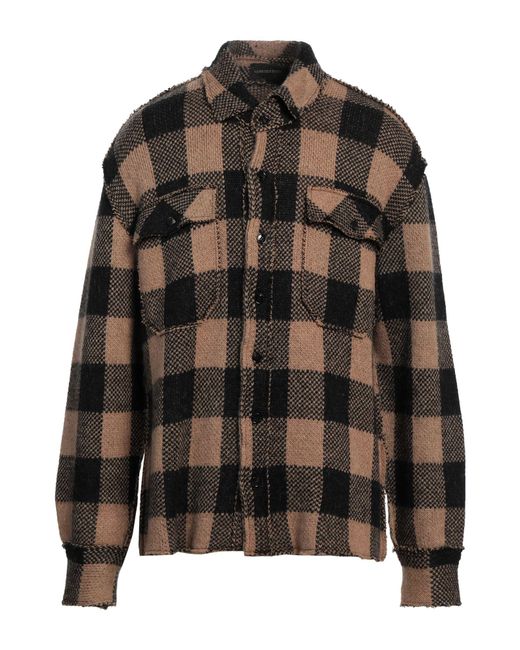Gabriele Pasini Brown Shirt Polyamide, Virgin Wool, Polyester, Mohair Wool, Cashmere for men