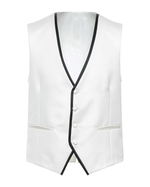 Paoloni White Waistcoat for men