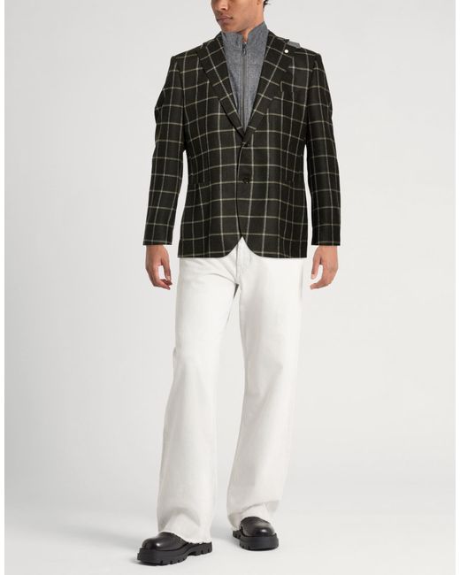 Luigi Bianchi Black Blazer Wool for men
