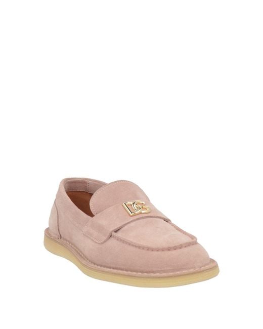 Dolce & Gabbana Pink Antique Rose Loafers Calfskin