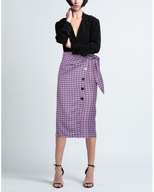 SIMONA CORSELLINI Purple Midi Skirt