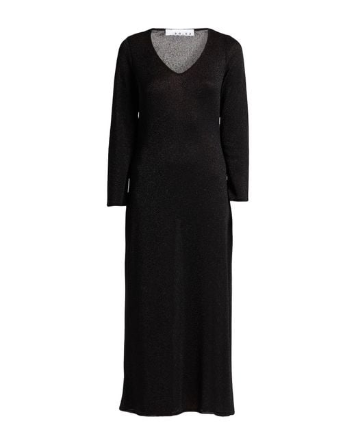 NEERA 20.52 Black Maxi Dress Viscose, Nylon, Lurex