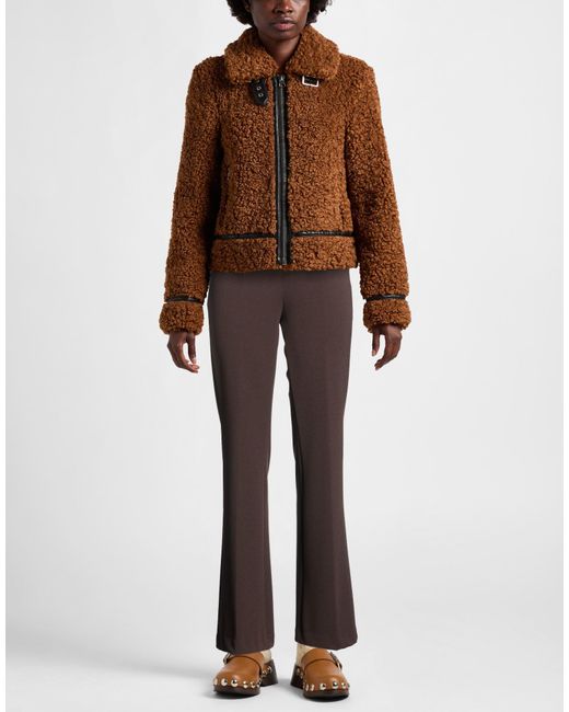 ViCOLO Brown Pants Polyester, Elastane