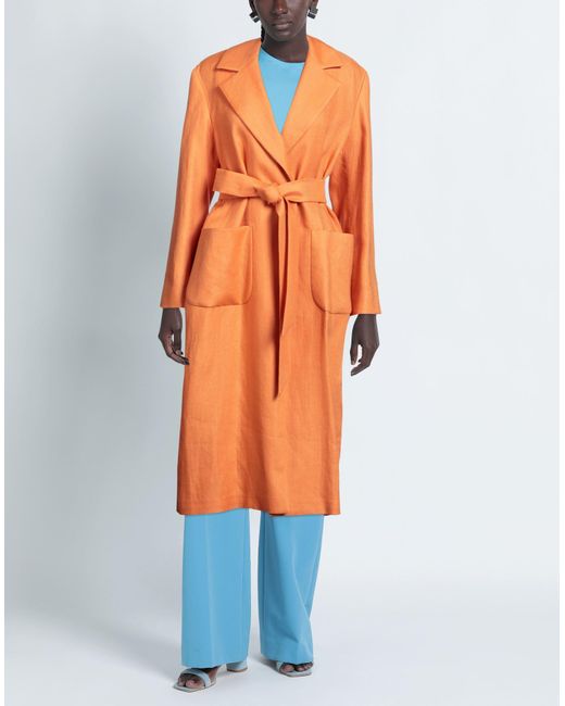 Tagliatore 0205 Orange Overcoat & Trench Coat