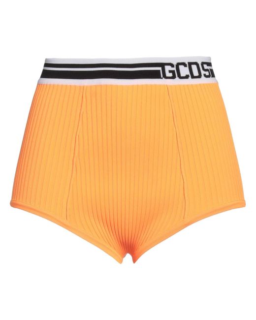 Gcds Orange Shorts & Bermuda Shorts Polyamide, Elastane