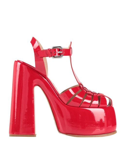 Casadei Red Sandals Leather