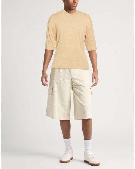 Roberto Collina Natural Sweater Linen for men