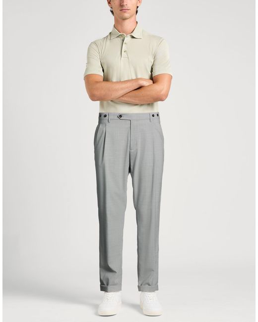 Berwich Gray Pants Polyester, Wool, Elastane for men