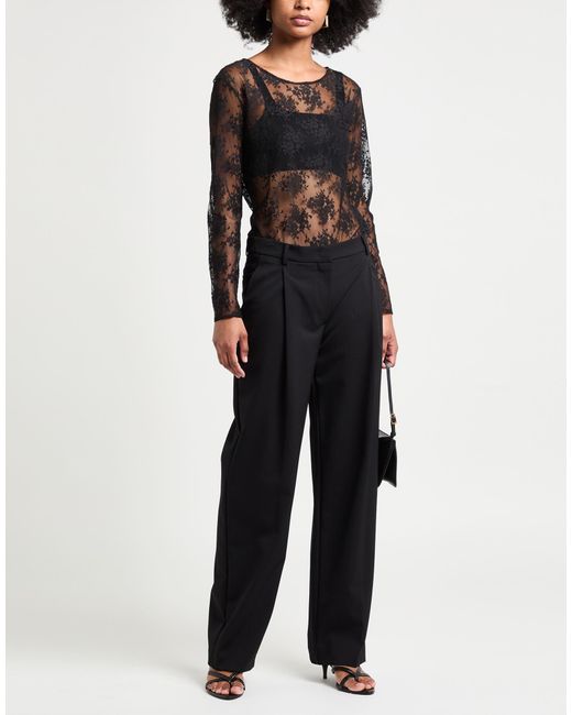 Grifoni Black Pants Polyester, Wool, Elastane