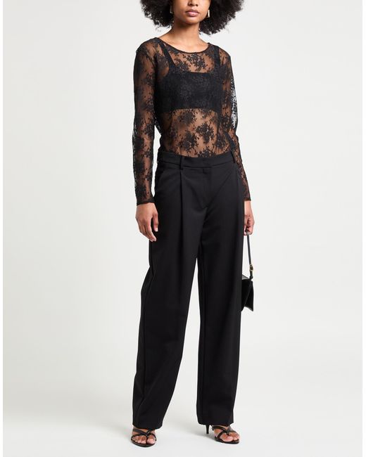 Grifoni Black Pants Polyester, Wool, Elastane