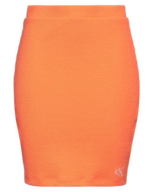 Calvin Klein Orange Mini Skirt