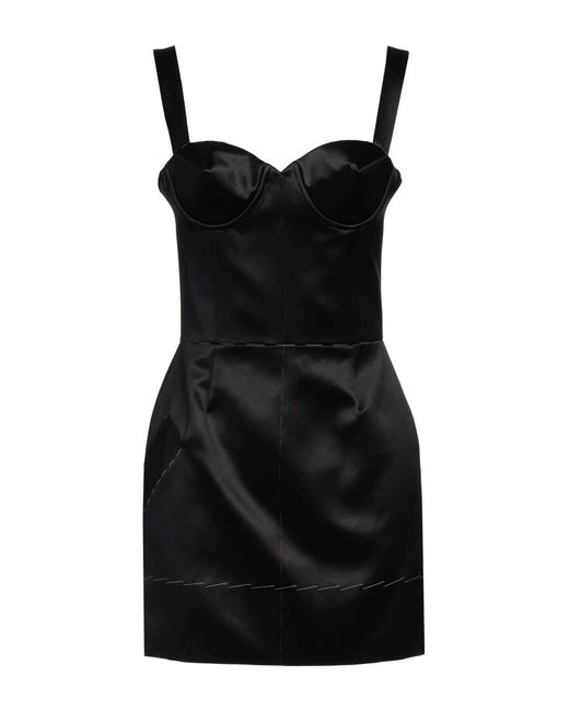 Maison Margiela Black Mini Dress Cotton, Silk, Polyester