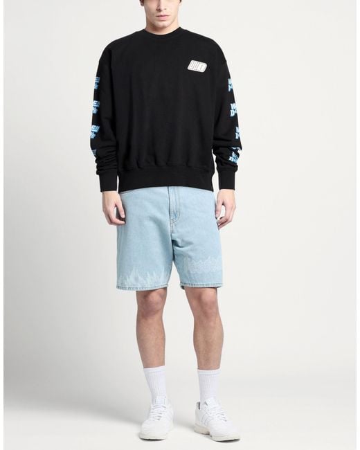 we11done Black Sweatshirt Cotton, Polyurethane for men