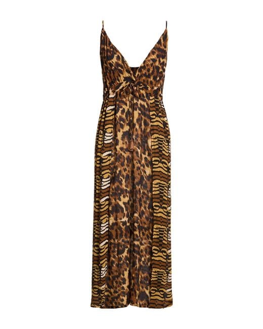 Miss Bikini Metallic Midi Dress Viscose