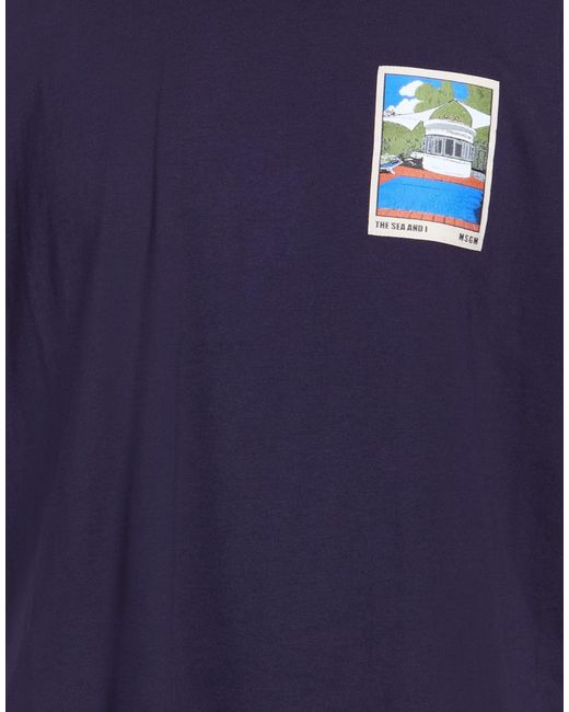 MSGM Blue T-Shirts for men