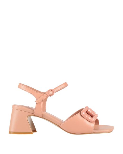 Jeannot Pink Light Sandals Leather