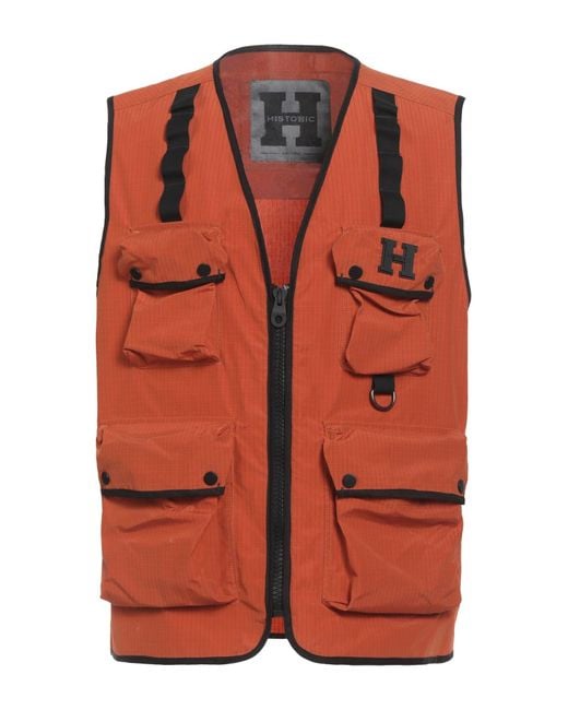 Historic Weste in Orange für Herren