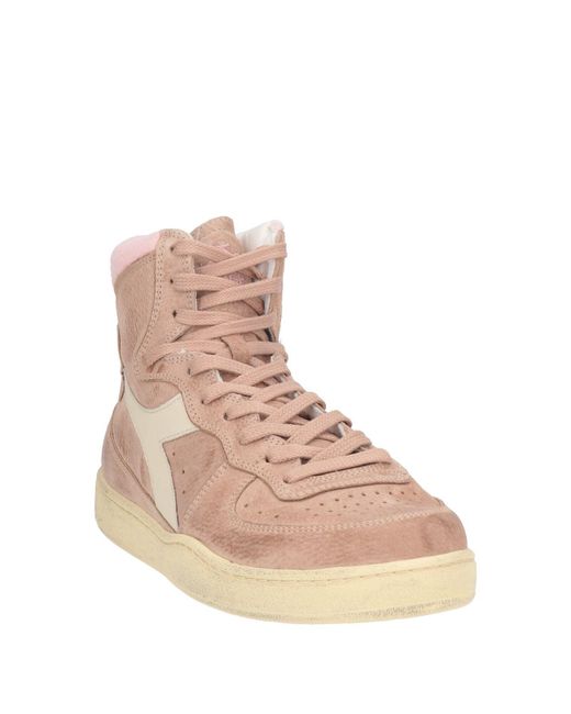 Diadora Pink Antique Rose Sneakers Leather, Textile Fibers