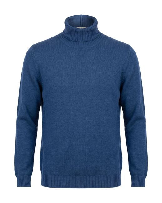 Gran Sasso Blue Turtleneck for men