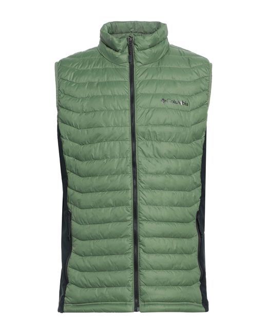 Columbia Green Vest Nylon, Polyester, Elastane for men