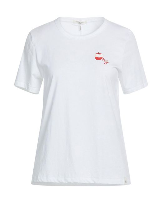 Rag & Bone White T-Shirt Cotton, Lyocell