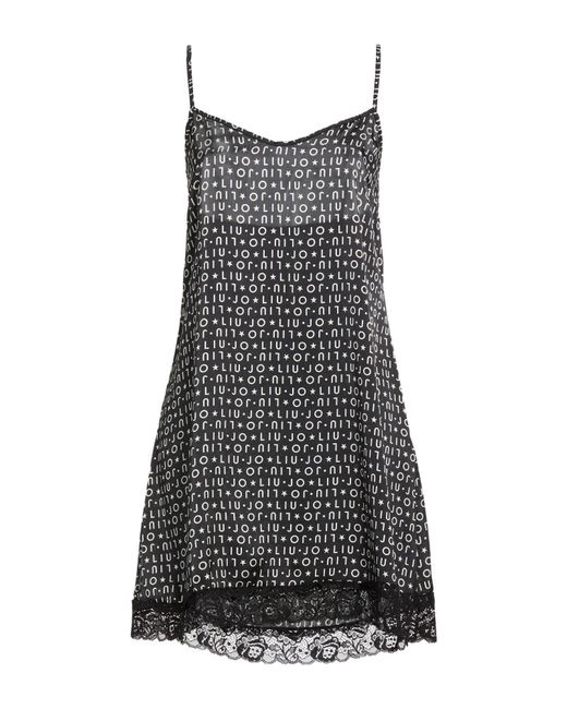 Liu Jo Gray Mini Dress Polyester