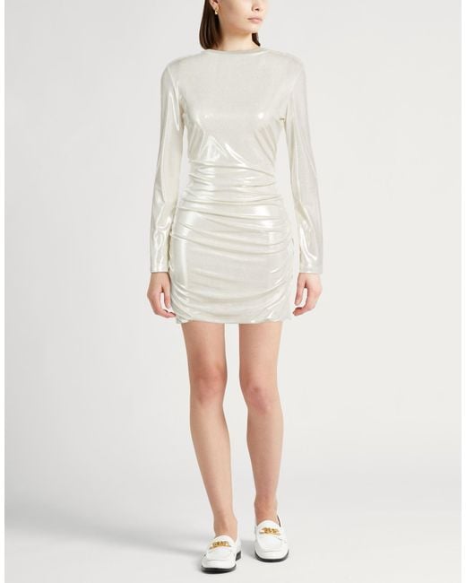 Pinko White Mini Dress Polyester, Elastane