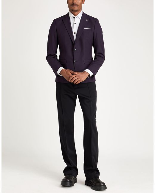 DIGEL Blue Blazer Polyester, Virgin Wool, Elastane for men