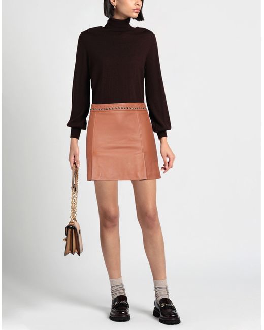 Pinko Orange Mini Skirt